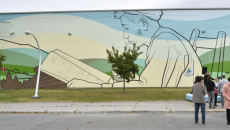 Dévoilement d’une fresque géante à l’école secondaire Ozias-Leduc