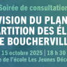 Soirée de consultation sur la révision du plan de répartition des élèves de Boucherville